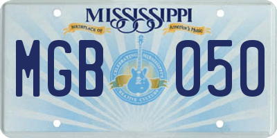 MS license plate MGB050