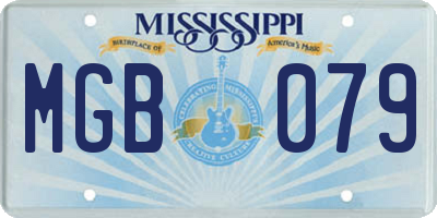 MS license plate MGB079