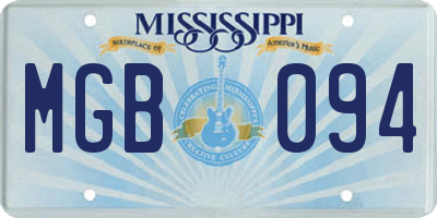 MS license plate MGB094