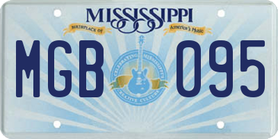 MS license plate MGB095