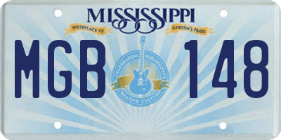 MS license plate MGB148