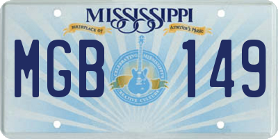 MS license plate MGB149
