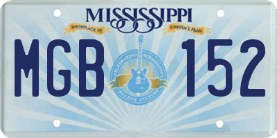 MS license plate MGB152