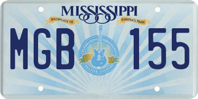 MS license plate MGB155