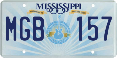 MS license plate MGB157