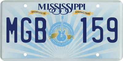 MS license plate MGB159