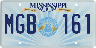 MS license plate MGB161