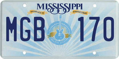 MS license plate MGB170