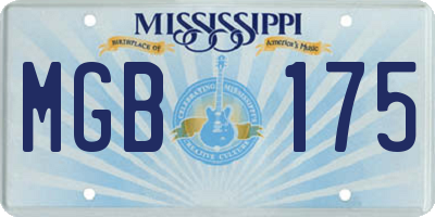 MS license plate MGB175