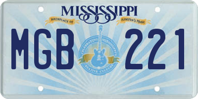 MS license plate MGB221