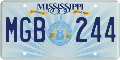 MS license plate MGB244