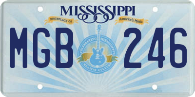 MS license plate MGB246