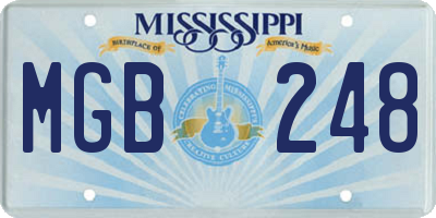 MS license plate MGB248