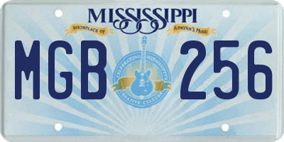 MS license plate MGB256