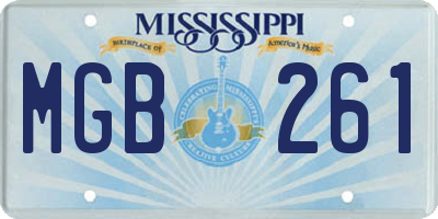 MS license plate MGB261