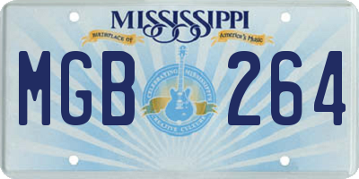 MS license plate MGB264