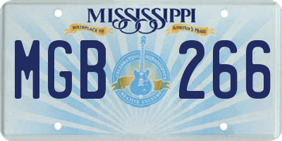 MS license plate MGB266
