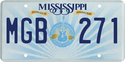 MS license plate MGB271
