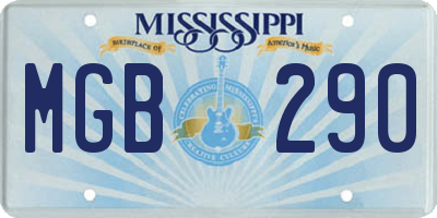 MS license plate MGB290