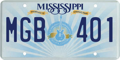 MS license plate MGB401