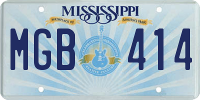 MS license plate MGB414