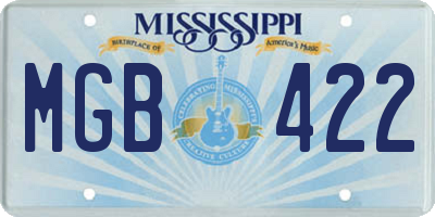 MS license plate MGB422