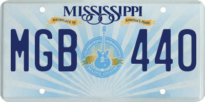 MS license plate MGB440