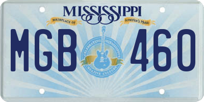 MS license plate MGB460