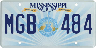 MS license plate MGB484