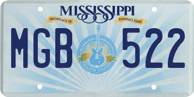 MS license plate MGB522