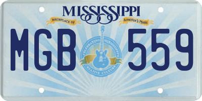 MS license plate MGB559