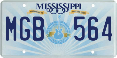 MS license plate MGB564
