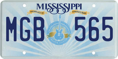 MS license plate MGB565