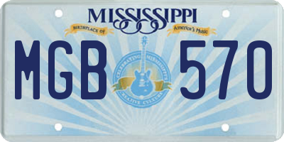 MS license plate MGB570