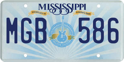 MS license plate MGB586