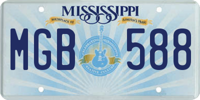 MS license plate MGB588