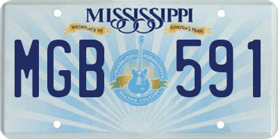 MS license plate MGB591