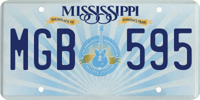 MS license plate MGB595