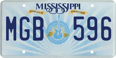 MS license plate MGB596