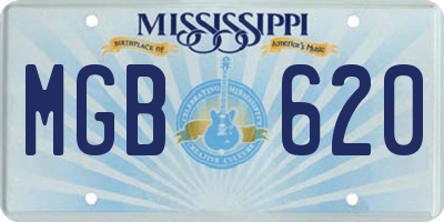 MS license plate MGB620