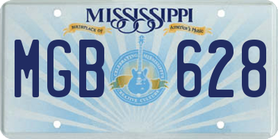 MS license plate MGB628