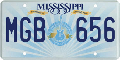 MS license plate MGB656