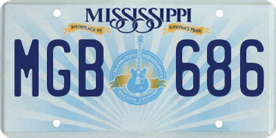 MS license plate MGB686