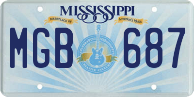 MS license plate MGB687