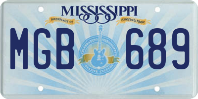 MS license plate MGB689
