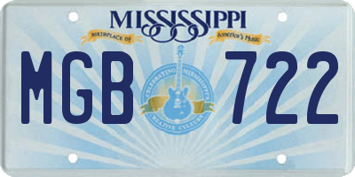 MS license plate MGB722