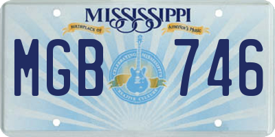MS license plate MGB746