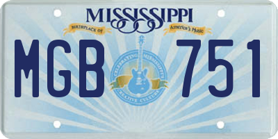 MS license plate MGB751