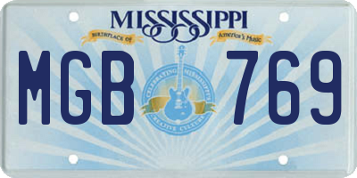 MS license plate MGB769