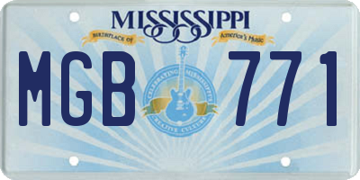 MS license plate MGB771